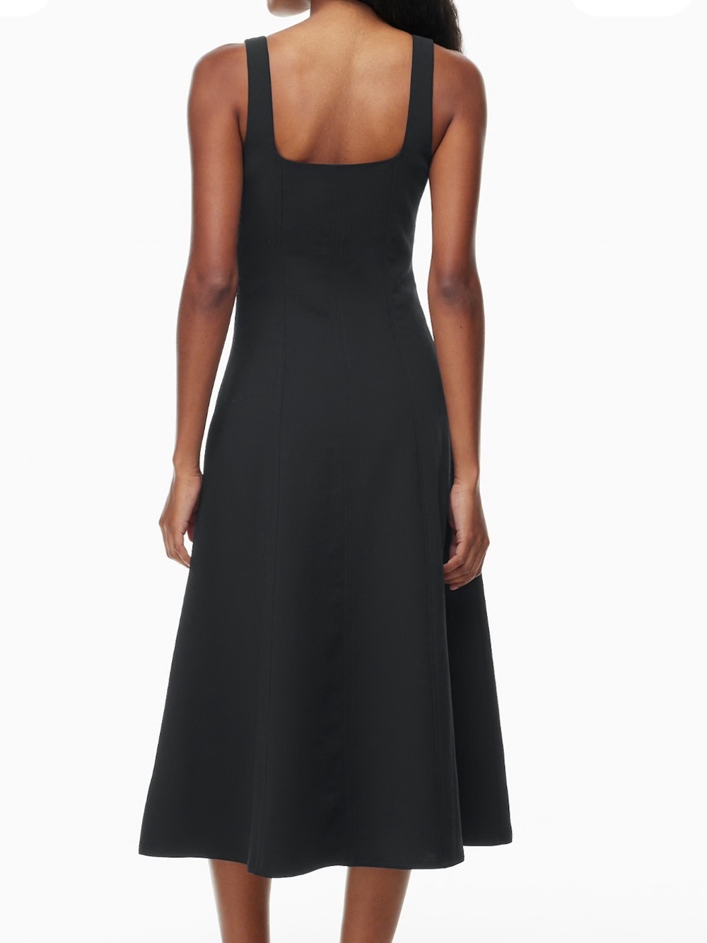 Wilfred Black Midi Dress with Square Neck - Picture 2 of 7